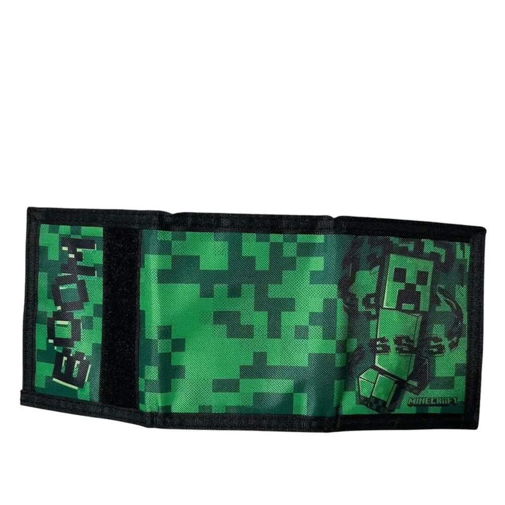 MINECRAFT Wallet NEW Nylon Trifold - Lots of Pockets
